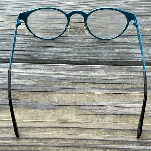 SEE Women Eyeglasses Frame Blue Tone Metal Glasses Frame 8216 Titanium 47[]22 14